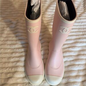 CHANEL Light Pink Women's Winter Boots